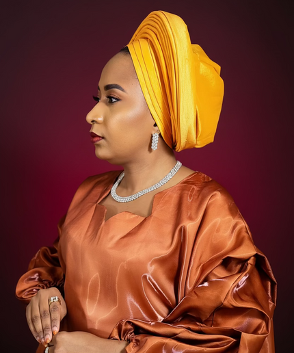 Chapeau taffeta nigérian - Orange