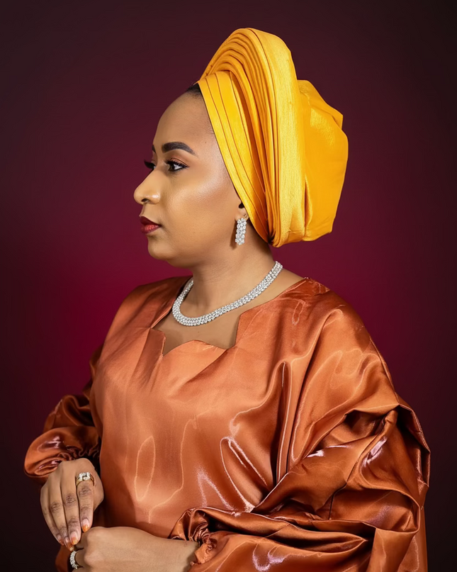 Chapeau taffeta nigérian - Orange