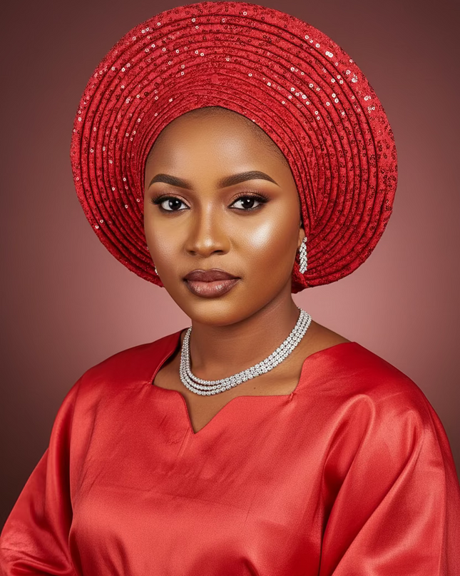Chapeau nigérian 2 en 1 - rouge