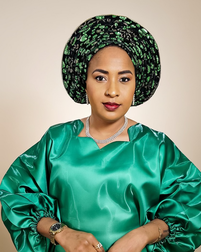 Chapeau nigérian - Vert noir