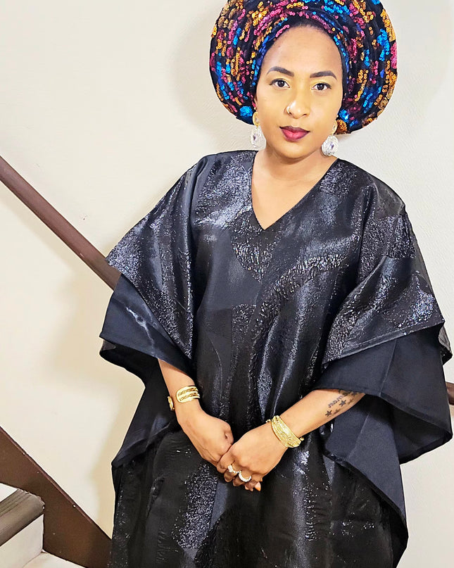 Boubou folasade brocart mikado - Noir