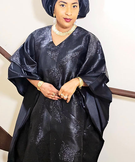 Boubou folasade brocart mikado - Noir