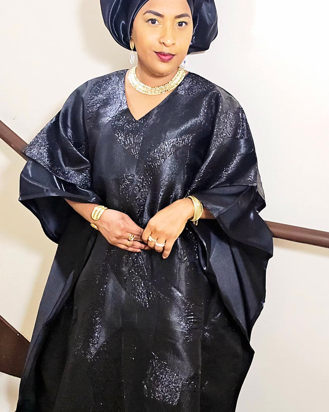 Boubou folasade brocart mikado - Noir