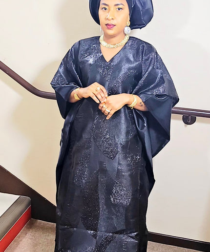 Boubou folasade brocart mikado - Noir