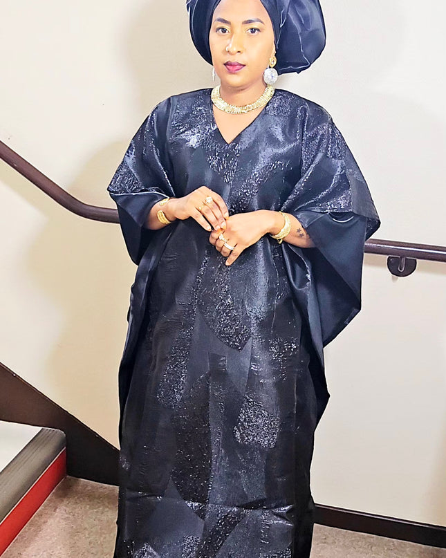 Boubou folasade brocart mikado - Noir