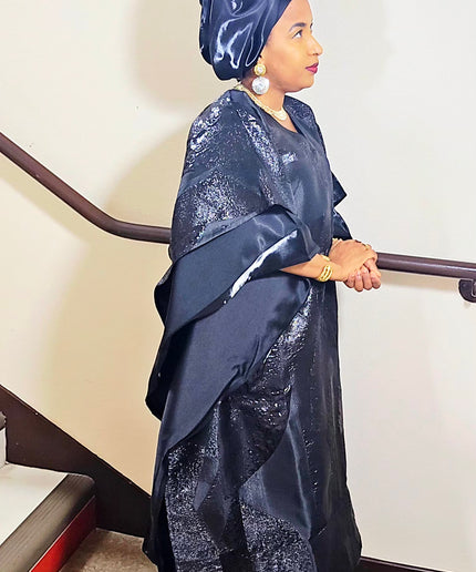 Boubou folasade brocart mikado - Noir