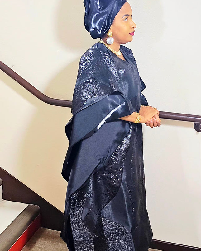 Boubou folasade brocart mikado - Noir