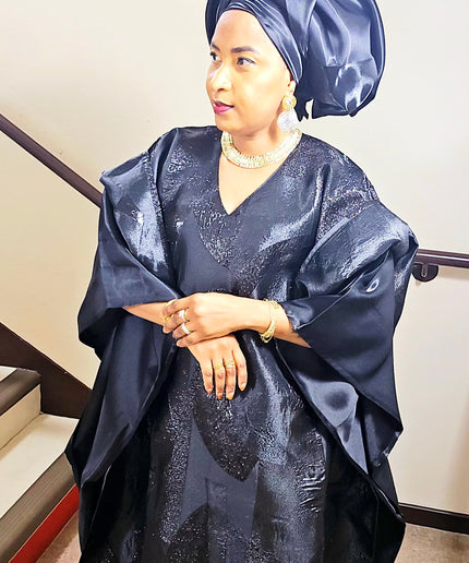 Boubou folasade brocart mikado - Noir