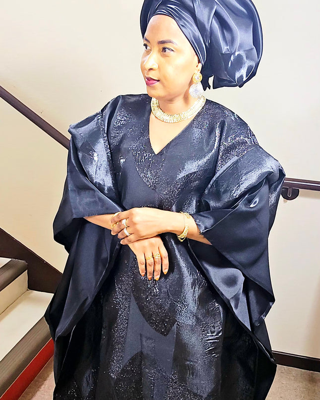 Boubou folasade brocart mikado - Noir