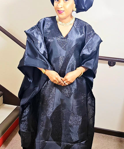 Boubou folasade brocart mikado - Noir
