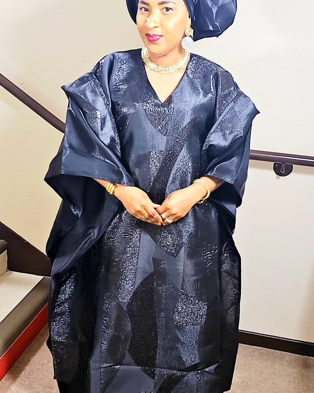 Boubou folasade brocart mikado - Noir
