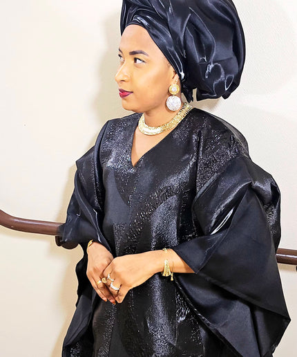 Boubou folasade brocart mikado - Noir