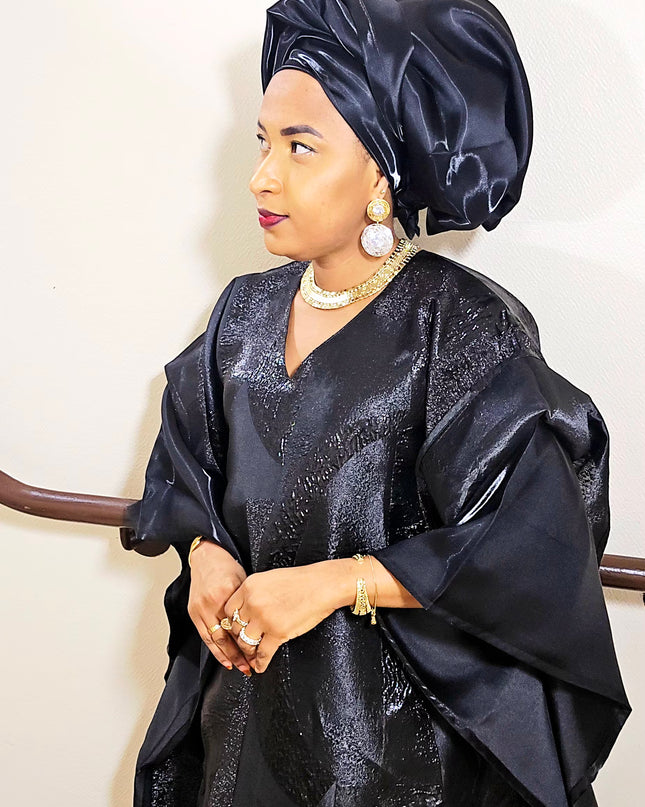 Boubou folasade brocart mikado - Noir