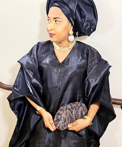 Boubou folasade brocart mikado - Noir