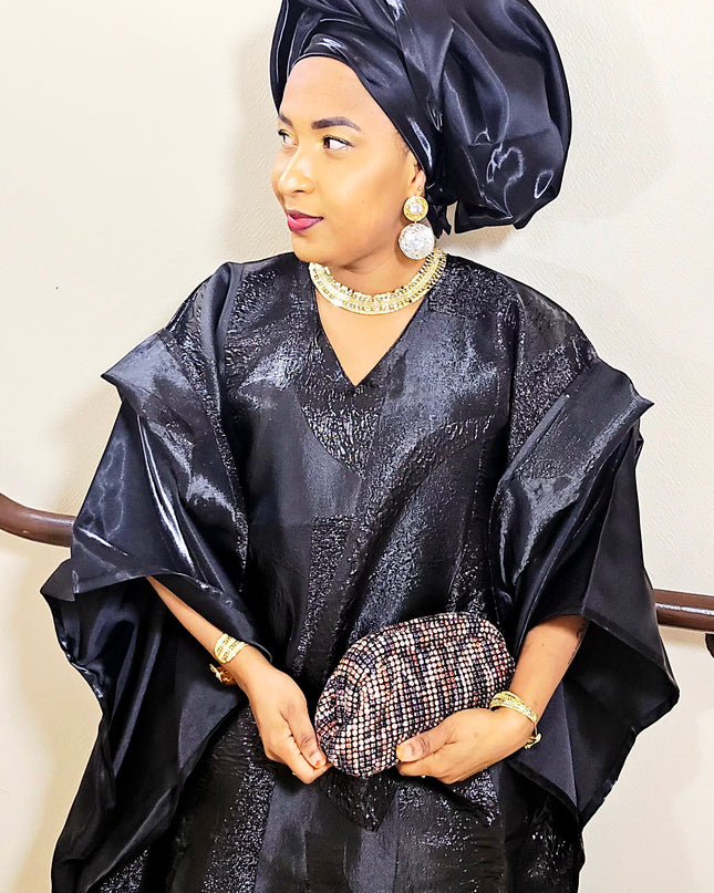 Boubou folasade brocart mikado - Noir