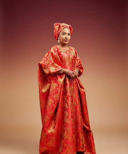 Robe damask festive - Rouge