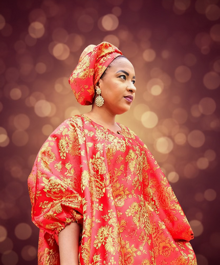 Robe damask festive - Rouge