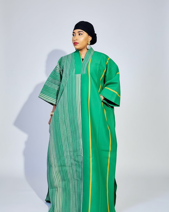 Boubou aso oke omotade - Vert