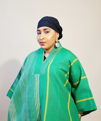 Boubou aso oke omotade - Vert