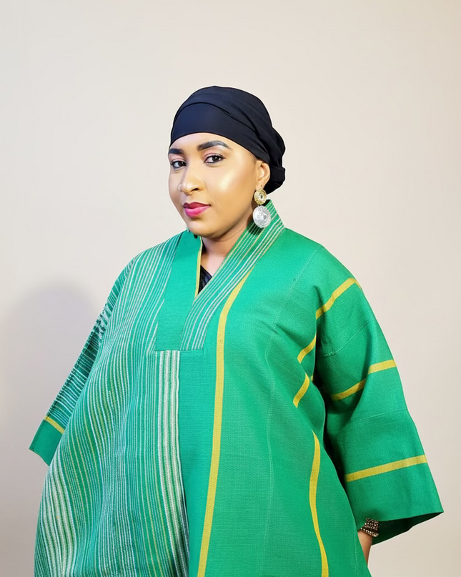 Boubou aso oke omotade - Vert