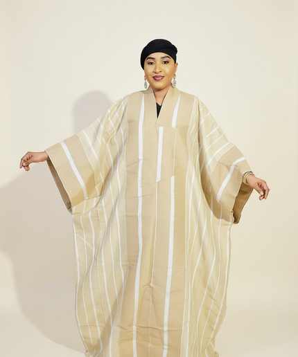 Boubou aso oke labalaba - Beige