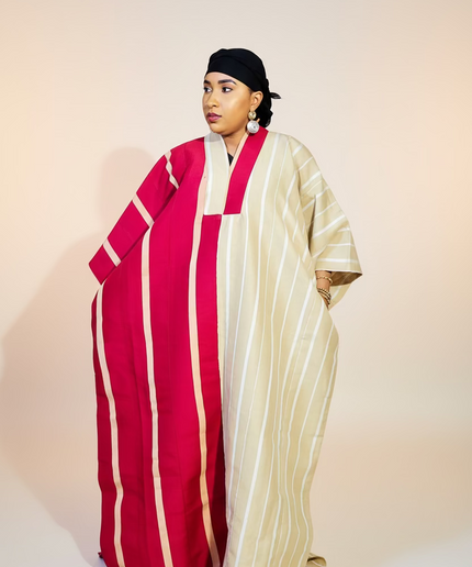 Boubou aso oke moremi - Rouge beige