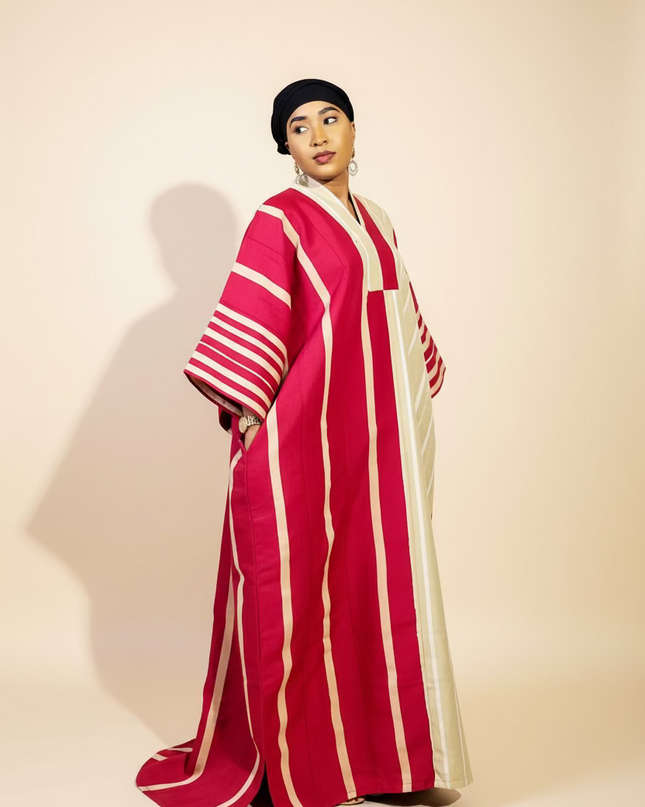 Boubou aso oke moremi - Rouge beige