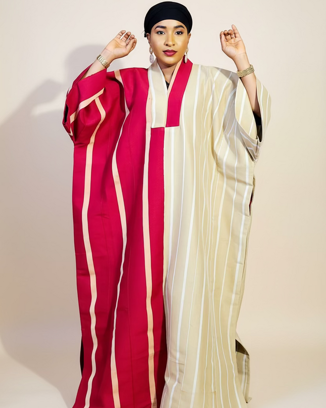 Boubou aso oke moremi - Rouge beige