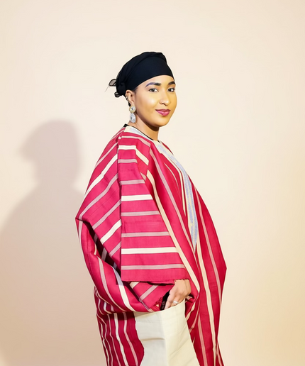 Boubou aso oke isoken - Rouge beige