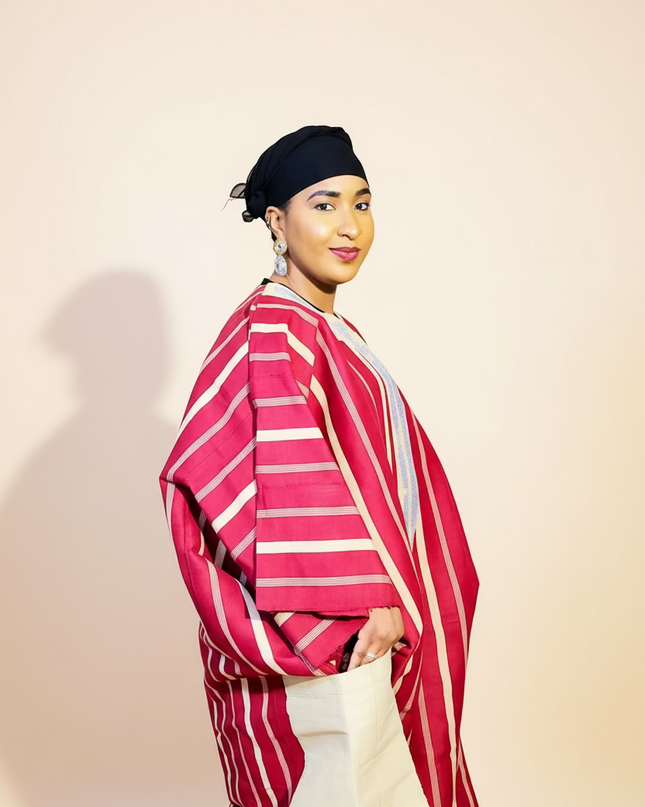 Boubou aso oke isoken - Rouge beige