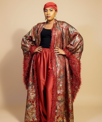 Ensemble khaleesy pantalon - Rouge