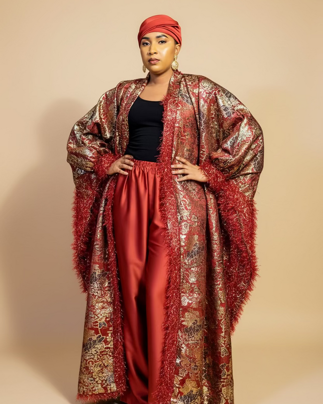 Ensemble khaleesy pantalon - Rouge