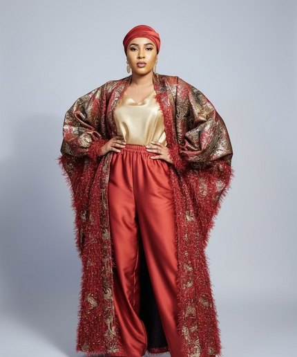 Ensemble khaleesy pantalon - Rouge