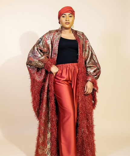 Ensemble khaleesy pantalon - Rouge