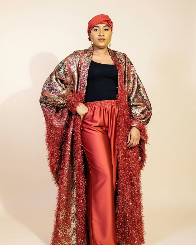Ensemble khaleesy pantalon - Rouge