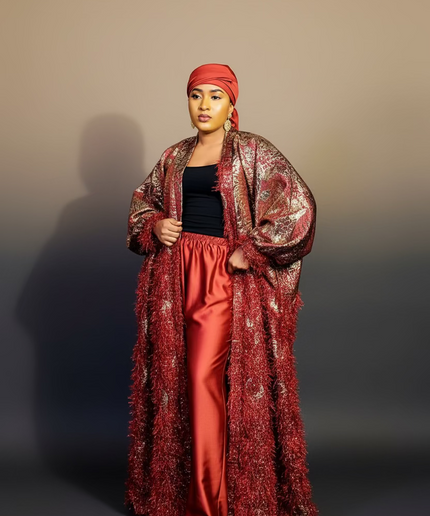 Ensemble khaleesy pantalon - Rouge