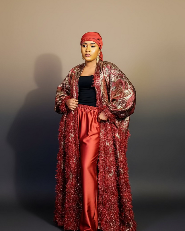 Ensemble khaleesy pantalon - Rouge