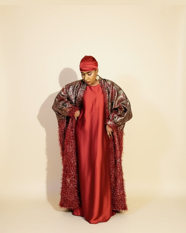 Ensemble khaleesy sous robe - Rouge