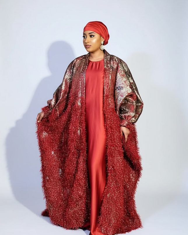 Ensemble khaleesy sous robe - Rouge