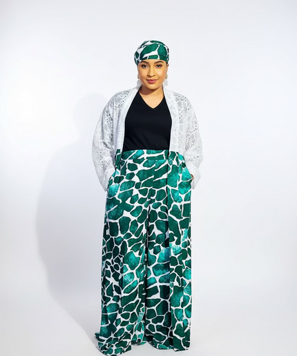 Ensemble crêpe dentelle - Vert