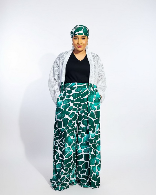 Ensemble crêpe dentelle - Vert