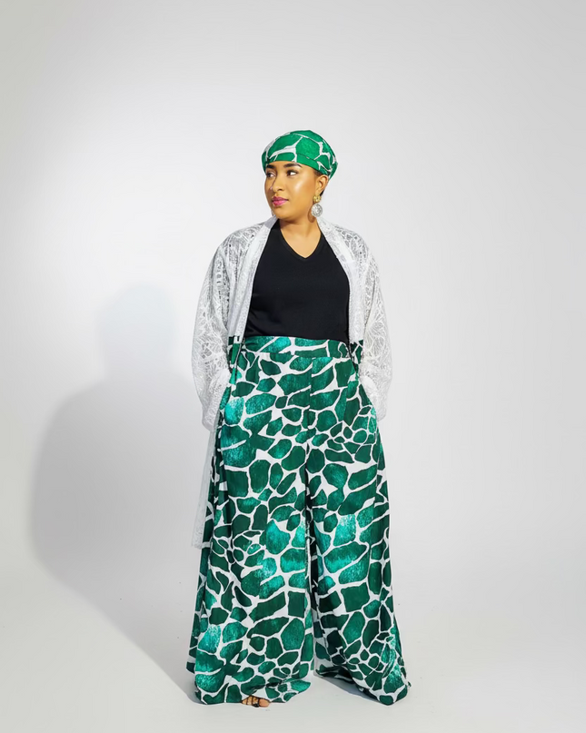 Ensemble crêpe dentelle - Vert