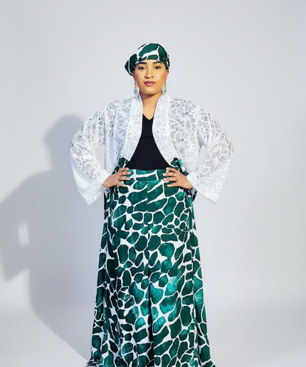 Ensemble crêpe dentelle - Vert