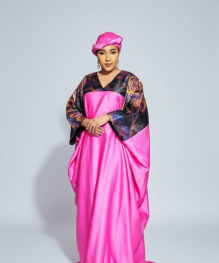 Boubou mikado brocart - Fuchsia