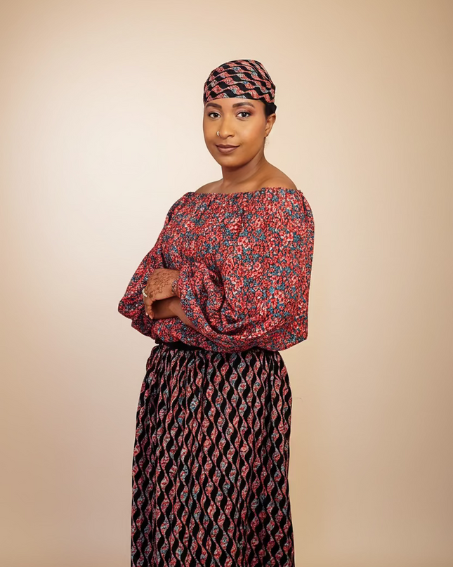 Ensemble crêpe pantalon large - Fleuri
