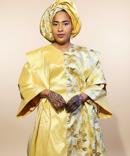 Boubou halimah brocart taffeta - Gold