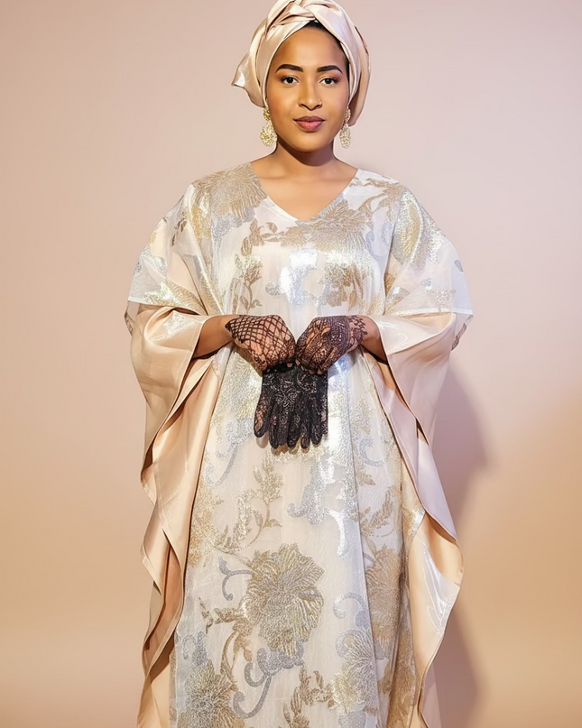 Boubou folasade brocart mikado - Gold