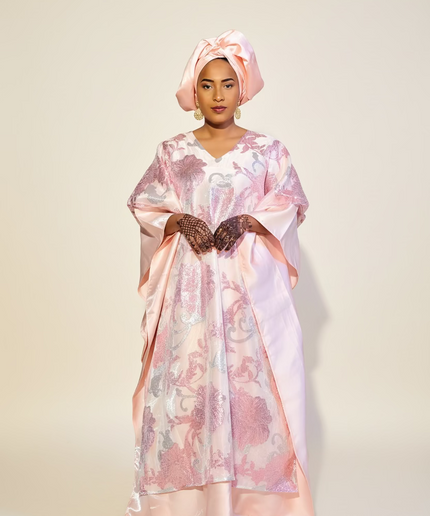 Boubou folasade brocart mikado - Rose