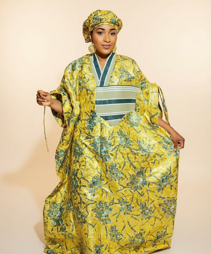 Boubou wax-oké abeni - Gold