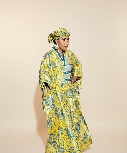 Boubou wax-oké abeni - Gold